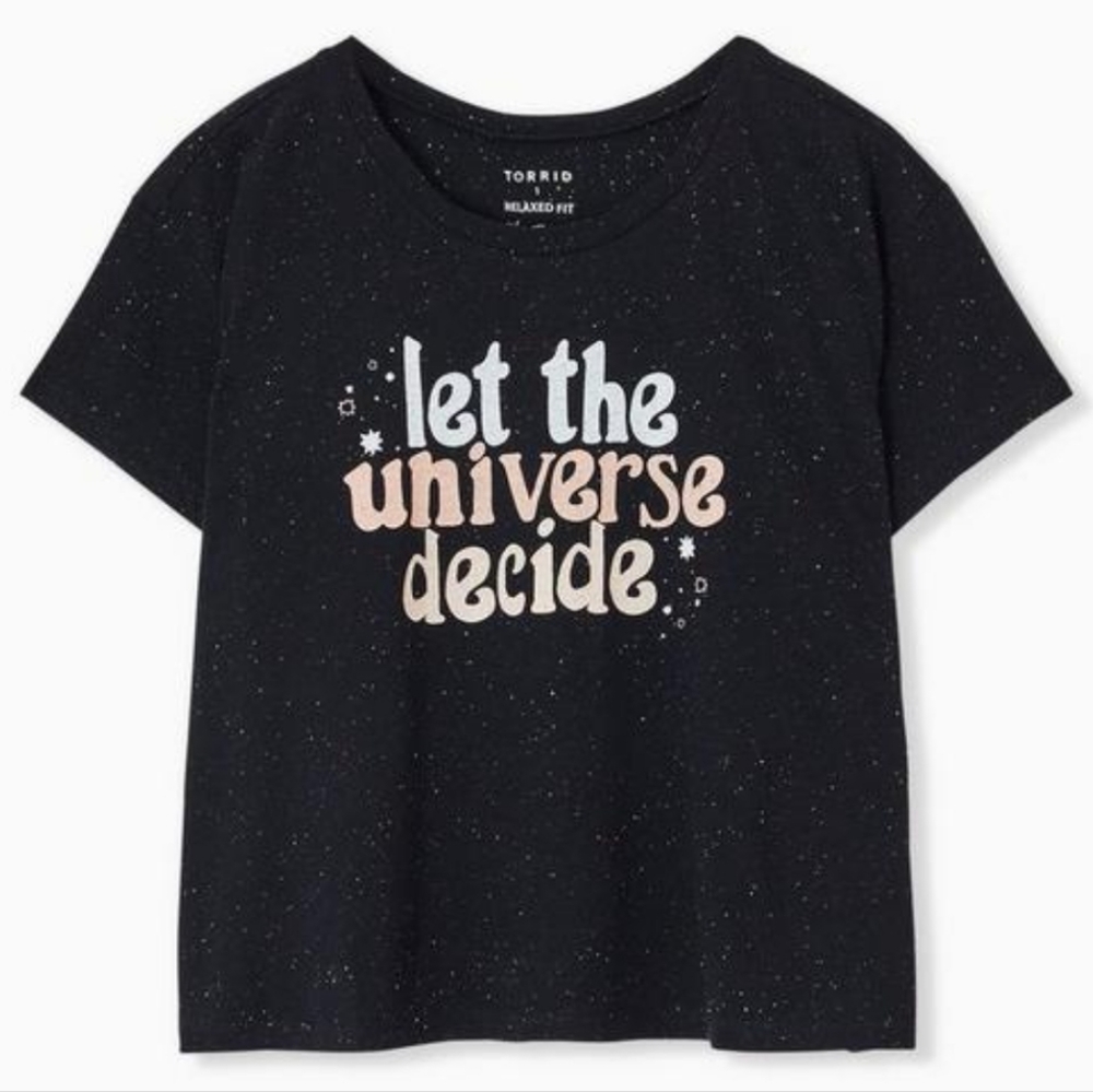 Torrid Black Confetti Crop Top